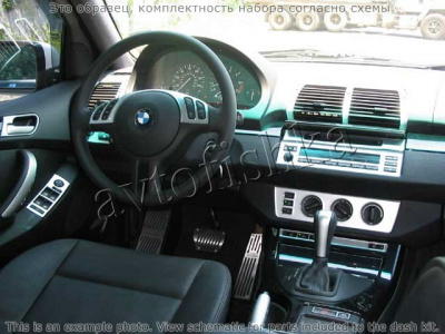 Декоративные накладки салона BMW X5 2000-2006 без навигации система, ручной AC Control