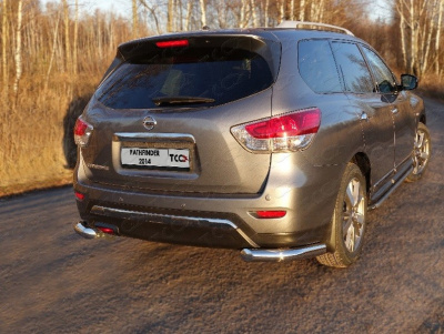 Nissan Pathfinder (14–) Защита задняя (уголки) 76,1 мм